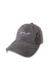 WASHED EMBROIDERY LOGO CAP -WASHED GRAY-